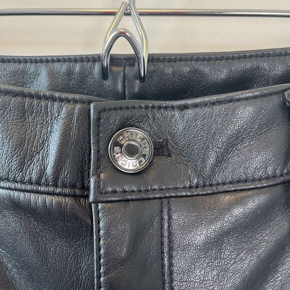 Chico's Faux Leather Slim Pant 5-Pocket Design Black Buttery Soft Women’s Size 4 - Picture 7 of 9